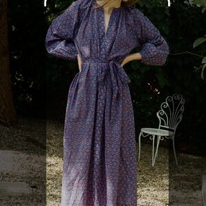 Doen Josephina Dress, Lapis Daisy Bloom, size small, nwt